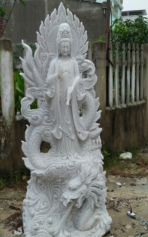 tượng mẹ quan âm bồ tát bằng đá đẹp