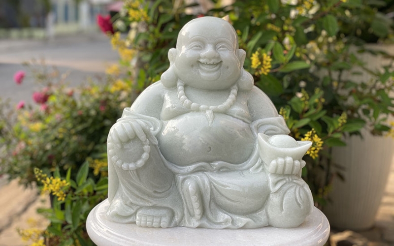 Tượng Phật Di Lặc bằng đá thạch anh, cẩm thạch