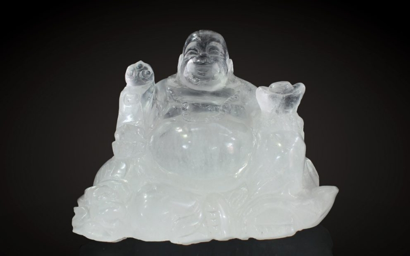 Tượng Phật Di Lặc bằng đá thạch anh, cẩm thạch
