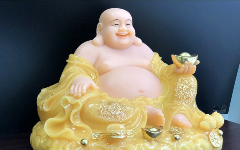 Tượng Phật Di Lặc bằng đá thạch anh, cẩm thạch