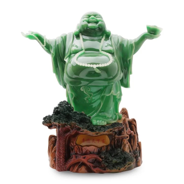 tượng phật di lặc bằng đá xanh chín