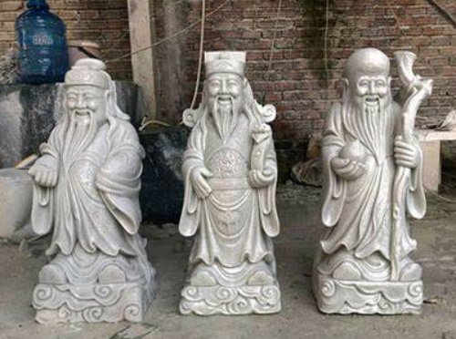 tượng phúc lộc thọ bằng đá thứ sáu