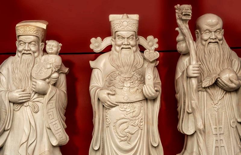 tượng phúc lộc thọ bằng đá thứ tám