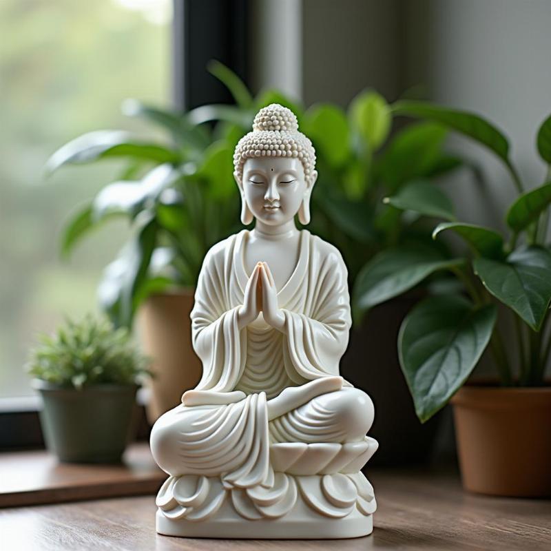 Tuong go lua nghe thuat duoc trung bay hai hoa trong khong gian phong thuy yen binh, dem lai nang luong tot