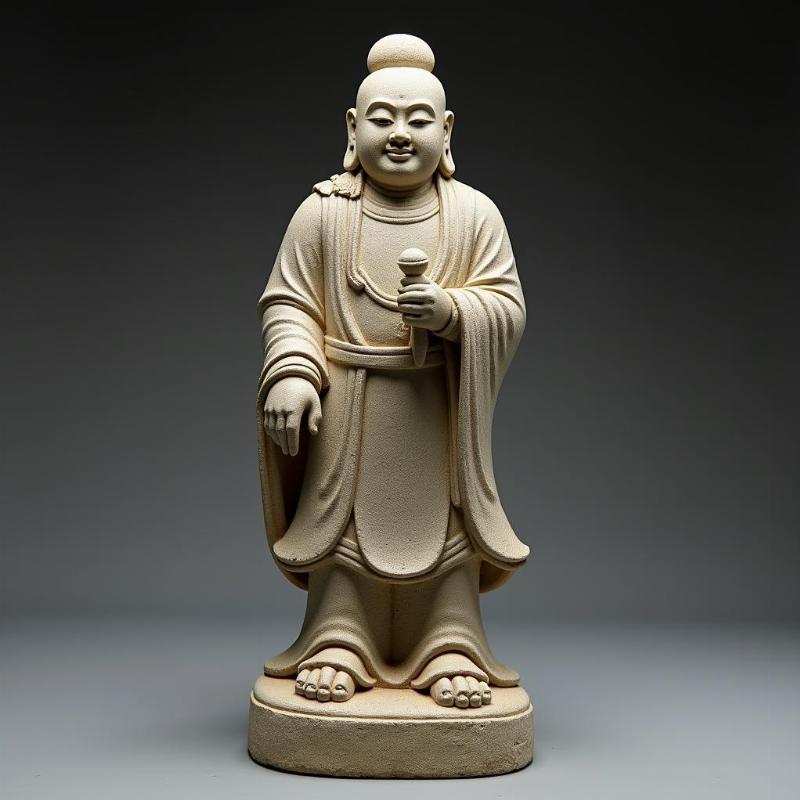 Tuong Kim Cang da tu nhien, tu the vung chai, bieu tuong cua tri tue va suc manh noi tai