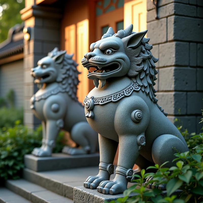 Tuong Lan da dung canh cong bao ve nha cua va dem lai may man phong thuy