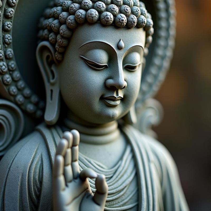 Ý nghĩa tâm linh của tượng Hư Không Tạng Bồ Tát, tượng trưng cho trí tuệ vô biên và khả năng ban phát ước nguyện.