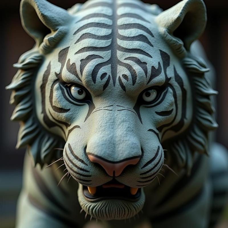 Khám phá ý nghĩa tâm linh của tượng hổ phong thủy trong việc chế ngự nội tâm